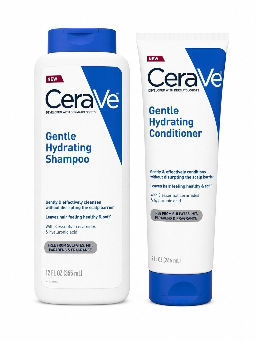Cerave Gentle Hydration Shampoo And Conditioner Lot
